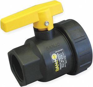 BANJO SUV100FP 1" FNPT Polypropylene Ball Valve Single Union