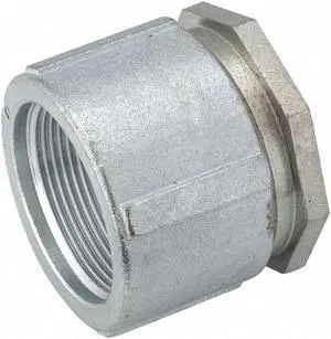 RACO 1516 IMC Coupling, 4 in, Threaded, Iron, Zinc Plated, Gray