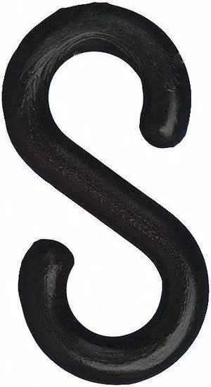 MR. CHAIN 50303-10 2" S-Hook - Black, Acetal, 10 pk