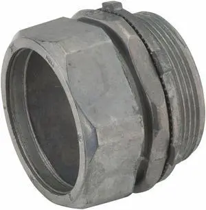 RACO 2802 EMT Grounding Connector, 1/2 in, Compression, Zinc Alloy, Plain, Gray