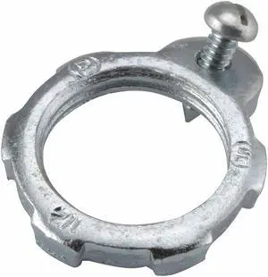 RACO 1256 IMC Locknut, 4 in, Threaded, Steel, Zinc Plated, Gray