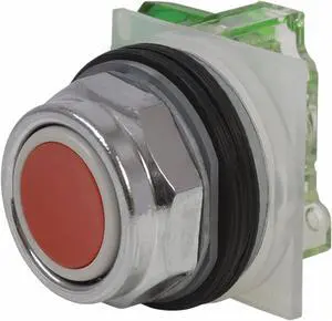 SCHNEIDER ELECTRIC 9001KR3RH5 Non-Illuminated Push Button, 30 mm, 1NO, Red