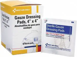 First Aid Only Gauze Pad White  Cotton Includes (50) Gauze Pads J213
