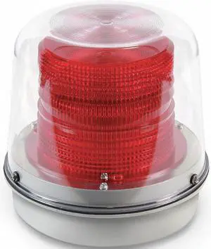 Warning Light,  Strobe Tube,  120VAC,  Flashes per Minute 65,  7-7/8" Height