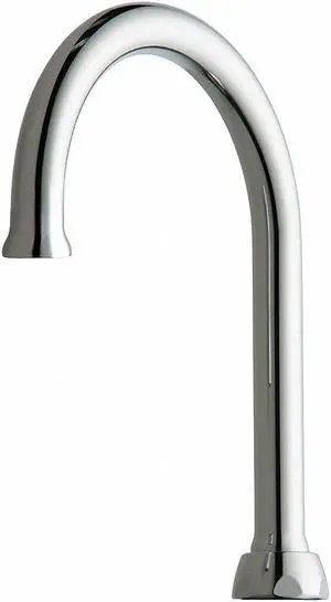 CHICAGO FAUCETS GN2AH8FCJKABCP Gooseneck Spout, Brass