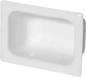 BESTCARE WH1832-PF Lig Resistant Soap Dish,Wht,5x7x2-5/8In