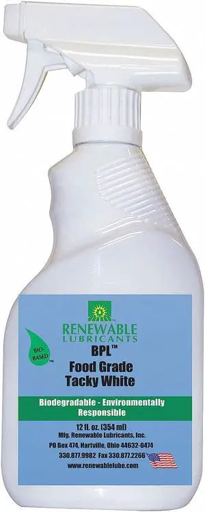 RENEWABLE LUBRICANTS 87071 Food Grade Chain & Cable Lubricant, 12 Oz