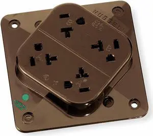 HUBBELL WIRING DEVICE-KELLEMS HBL420H Straight Blade Receptacle, 5-20R, 20 A,