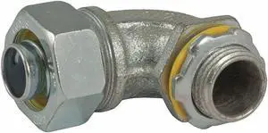 RACO 3425 Noninsulated Connector,1-1/4 In.,90 Deg