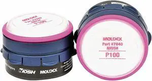MOLDEX 7140 Combination Cartridge/Filter, Bayonet, OV, P100, Magenta