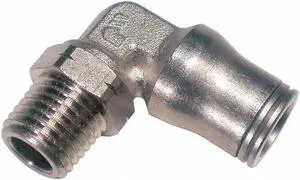 LEGRIS 3609 56 11 Push-Fit Elbow Fitting, 1/4 in Tube Size, Brass, Silver