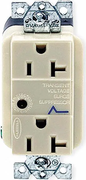 HUBBELL WIRING DEVICE-KELLEMS HBL5360ISA Straight Blade Receptacle, 5-20R, 20