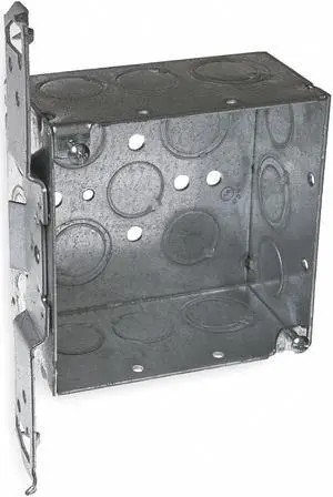 RACO 235 Electrical Box, 30.3 cu in, Square Box Type, 2 Gangs, Galvanized