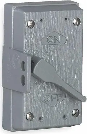 HUBBELL KILLARK FZ8647 Weatherproof Cover, Switch Box Type, 1 Gang, Aluminum,