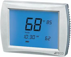 PECO T12532-001 Programmable Thermostat , 7, 5-2, 5-1-1 Programs, 3 H 2 C, Wall
