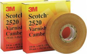 3M 2520-3/4X36YD Varnished Cotton Cambric Electrical Tape 2520, Scotch, 3/4 in