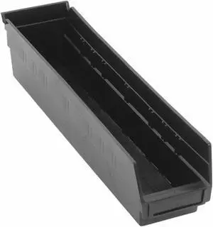 QUANTUM STORAGE SYSTEMS QSB103BR Black Shelf Bin, 4"L x 17-7/8"W x 4-1/8"H