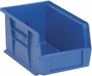QUANTUM STORAGE SYSTEMS QUS221BL Blue Hang and Stack Bin, 9-1/4"L x 6"W x 5"H