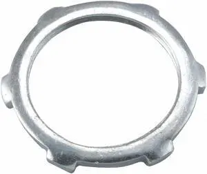 RACO 1192 IMC Locknut, 1/2 in, Threaded, Steel, Electro Zinc Plated, Gray