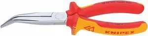 Knipex Bent Long Nose Plier,8" L,Serrated HAWA 26 26 200