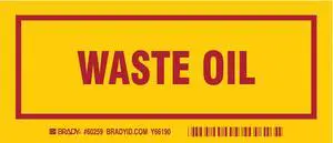BRADY 60259 Container Label,3 In. H,7 In. W,PK25