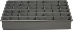 Durham Compartment Drawer Insert Gray Powder Coated  Plastic  124-95-ADLH-IND