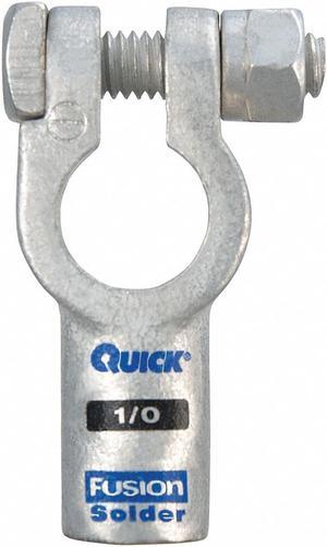 FUSION 406310N Straight Terminal,1/0 ga.,Black,Neg