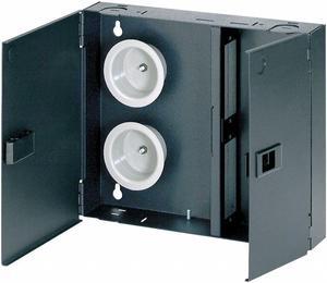 Panduit FWME2 Fiber Enclosure, Wall Mount, 2 QuickNet Cassettes, FAP/FMP, Black