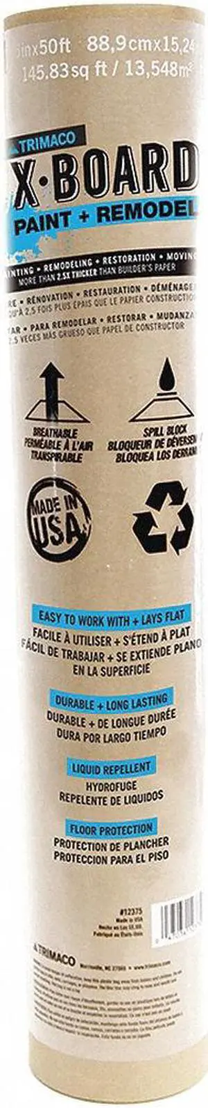 TRIMACO 12375 Floor Protection,50 ft. L,Paperboard