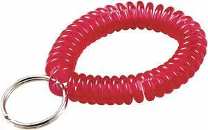 LUCKY LINE 41070 Wrist Coil Key Ring, Red, Single Color, 10 PK
