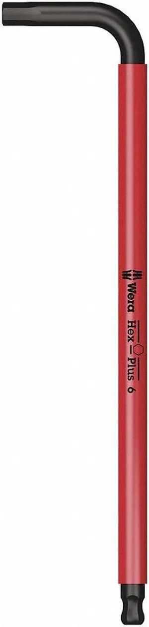 Wera Ball End Hex Key,Metric,6mm Tip Size  05022612001