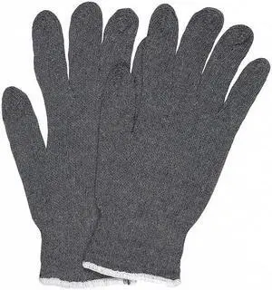 Mcr Safety Regular Weight Cotton Poly Gray,L,PK12  9637L