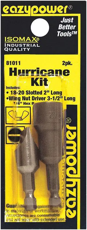 Eazypower Hurricane Power Bit Kit,No. 18-20,2 pcs.  81011