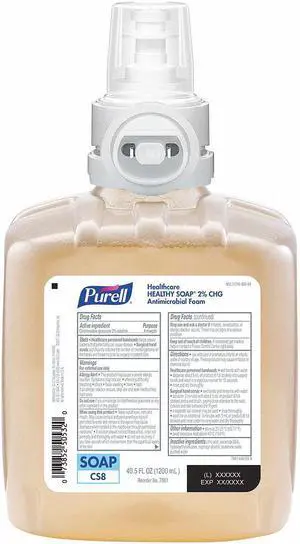 Unscented,  Foam,  Hand Soap,  1250mL,  Cartridge,  Cleanse AntiBac,  PK 2