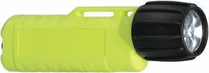 PACIFIC HELMETS 510001 Safety Yellow LED Handheld Flashlight, Alkaline AA, 110lm