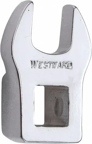 WESTWARD 54PR35 3/8" Drive, SAE 7/16" Crowfoot Socket Wrench, Open End Head,