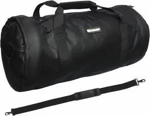 WESTWARD 25F573 Duffel Bag, Black, Polyester, 3 Pockets