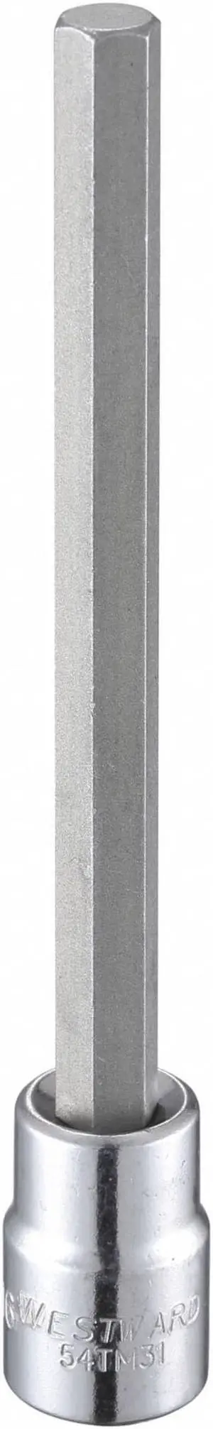 WESTWARD 54TM31 5/16" Tip, SAE Hex Socket Bit, 4-13/16" L