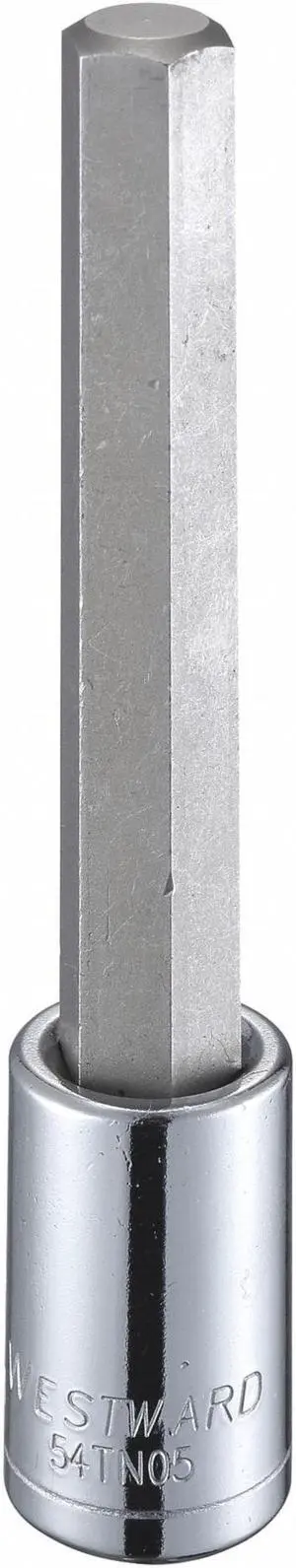 WESTWARD 54TN05 1/2 in Drive Hex Socket Bit Metric 14 mm Tip, 5 1/4 in L