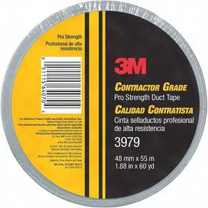 3m Duct Tape,Gray,1 7/8 in x 60 yd,7.9 mil  3979