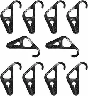 THE BETTER BUNGEE BB1/4NHBK Bungee Hook,Black,4 in. L,2 in. W,PK10 THE BETTER BUNGEE BB1/4NHBK Bungee Hook,Black,4 in. L,2 in. W,PK10