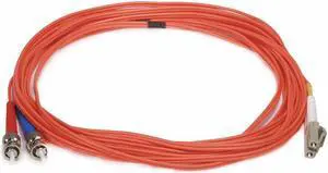 Monoprice Fiber Optic Cable - 5 Meter - Orange | LC to ST OM1, 62.5/125 Type, Multi Mode, Duplex