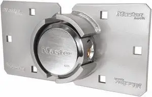 Alike-Hasp Padlock, Hidden Shackle Type, 1-9/32" Shackle Height, Silver