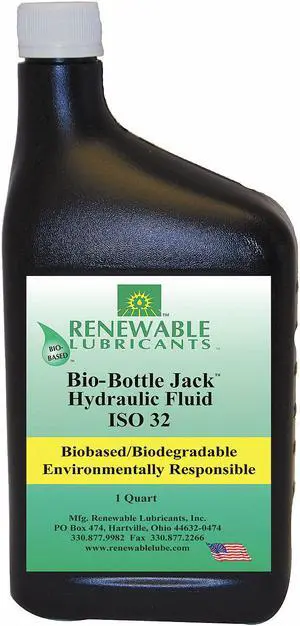 Renewable Lubricants Biodegradable Hydraulic Fluid,1 Qt  81631