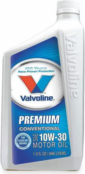 Valvoline Conventional Engine Oil, 1 qt. Bottle, SAE Grade: 10W-30, Amber 797578