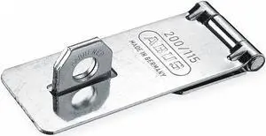 Abus Conventional Fixed Staple HaspH x 1-7/8"W x 4-1/2"L, Natural Finish 200/115