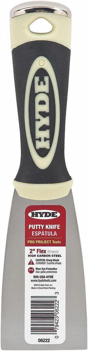 HYDE 06222 Putty Knife,Flexible,2",Carbon Steel