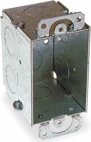 RACO 500 Electrical Box, 12.5 cu in, Switch Box Type, 1 Gang, Galvanized Zinc,