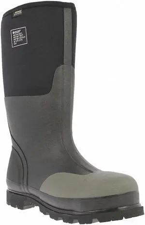 BOGS 69172-001 M 8 Size 8 Men's Steel Rubber Boot, Black