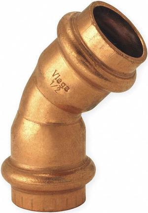 Viega Propress 1/2" 45 Degree Copper Elbow - Double Press